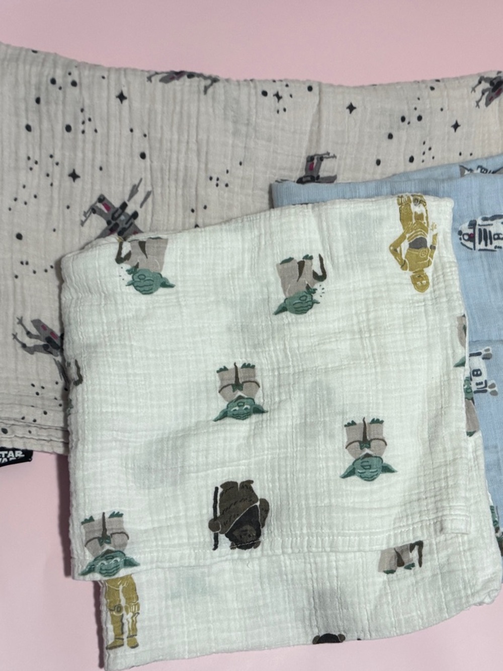Pottery Barn Star Wars Baby Swaddle Blanke Set